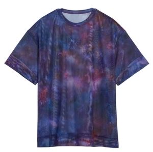 NWOT ATHLETA Mesh Oversized Supernova Tie-Dye Print Tee XXS-S